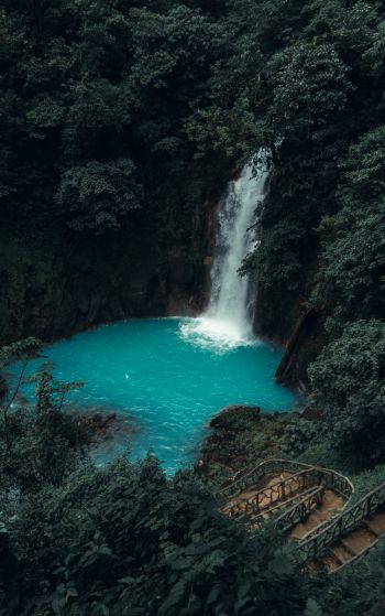 Costa Rica, waterfall Wallpaper 1752x2800