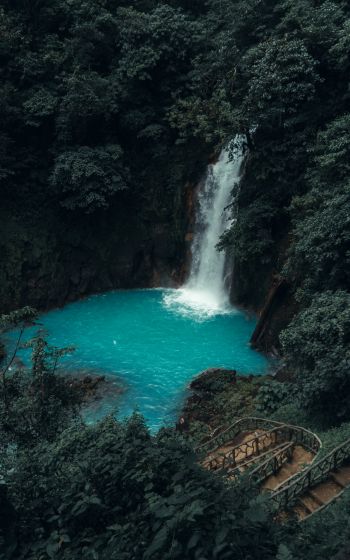 Costa Rica, waterfall Wallpaper 1200x1920