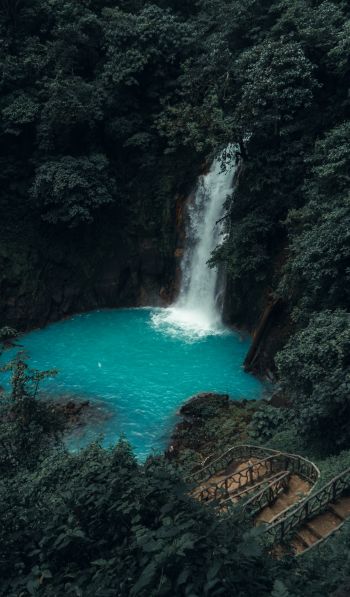 Costa Rica, waterfall Wallpaper 600x1024