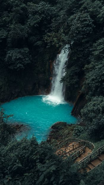 Costa Rica, waterfall Wallpaper 640x1136