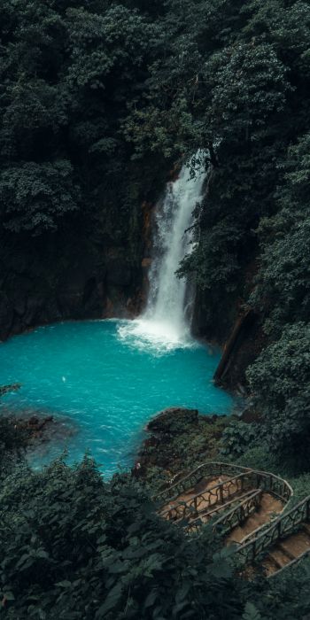 Costa Rica, waterfall Wallpaper 720x1440