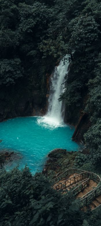 Обои 1080x2400 Коста-Рика, водопад