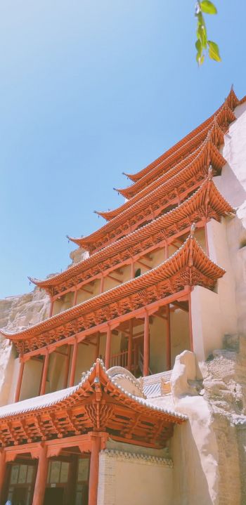 Dunhuang, Jiuquan, Gansu, China Wallpaper 1440x2960