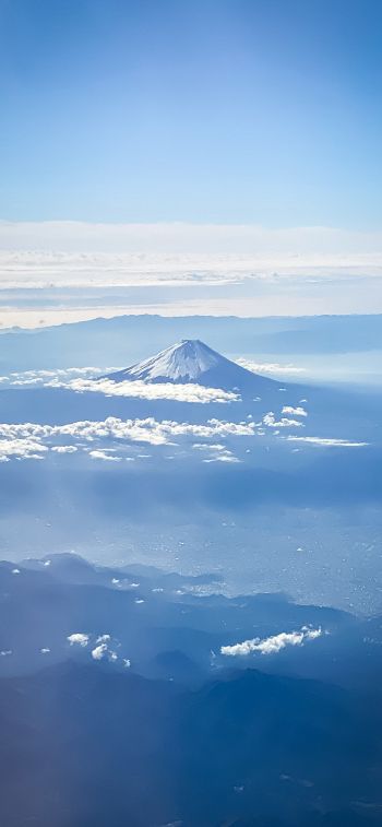 Обои 828x1792 гора, вулкан