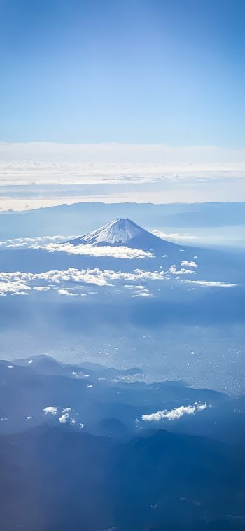 Обои 1080x2340 гора, вулкан