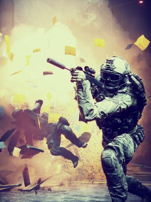 Battlefield 4, explosion Wallpaper 3750x5000
