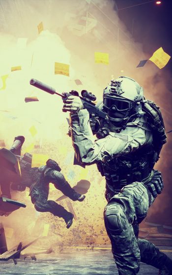 Battlefield 4, explosion Wallpaper 1752x2800