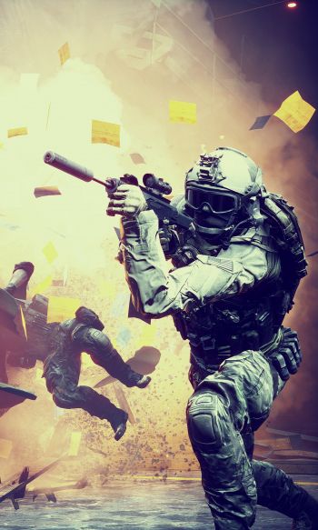 Battlefield 4, explosion Wallpaper 1200x2000
