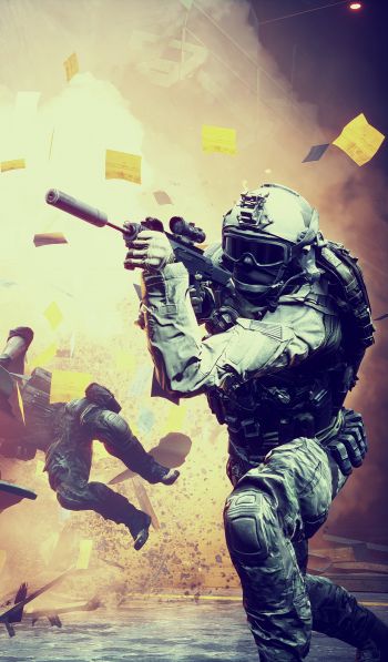 Battlefield 4, explosion Wallpaper 600x1024