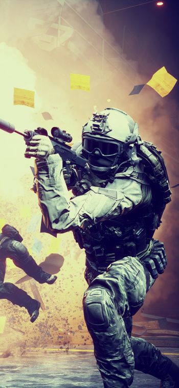 Battlefield 4, explosion Wallpaper 828x1792