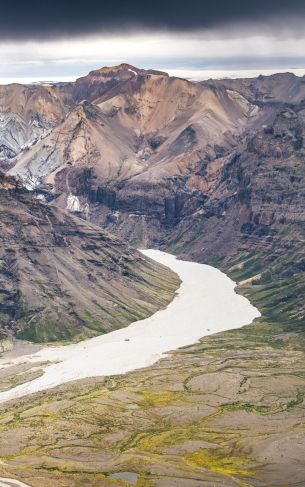 Skaftafel, Iceland, mountain range Wallpaper 1752x2800