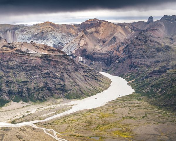 Skaftafel, Iceland, mountain range Wallpaper 1280x1024