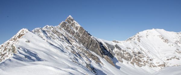 winter mountains, mountain ranges Wallpaper 3440x1440