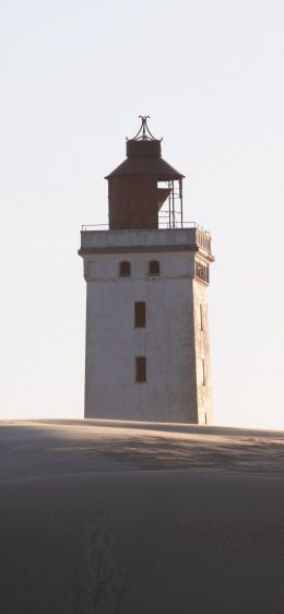 Lighthouse Rubjerg Knude, Denmark Wallpaper 1284x2778