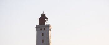Lighthouse Rubjerg Knude, Denmark Wallpaper 3440x1440