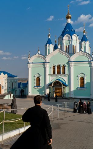 Обои 800x1280 русская церковь, православие