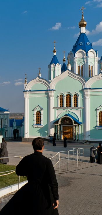 Обои 720x1520 русская церковь, православие