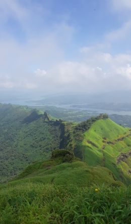 green mountains, mountain range Wallpaper 600x1024