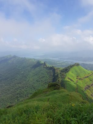 green mountains, mountain range Wallpaper 3096x4128