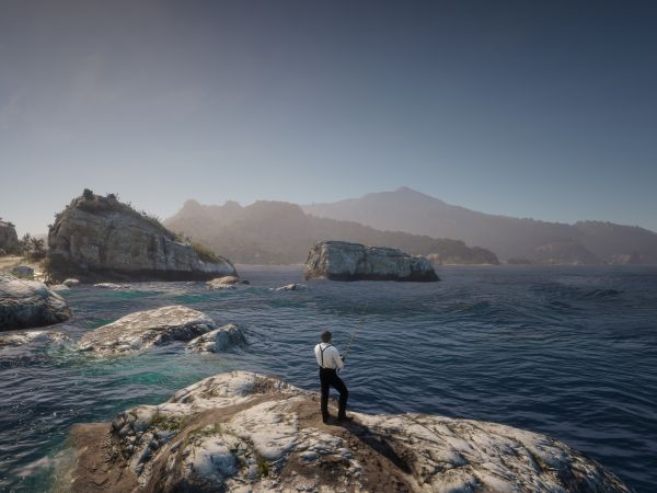 Red Dead Redemption 2, sea, fishing Wallpaper 800x600