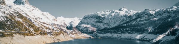 Tin, France, mountains Wallpaper 1590x400