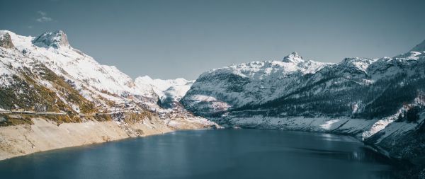 Tin, France, mountains Wallpaper 2560x1080