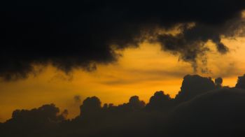 clouds, sunset Wallpaper 2048x1152