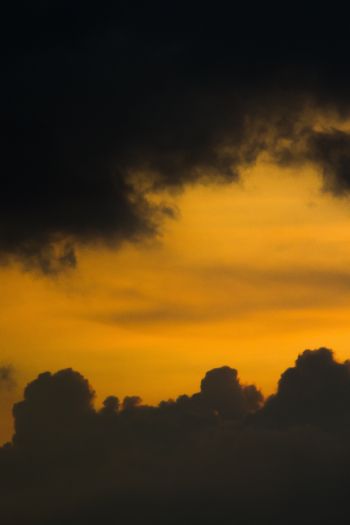 clouds, sunset Wallpaper 640x960