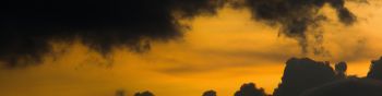 clouds, sunset Wallpaper 1590x400