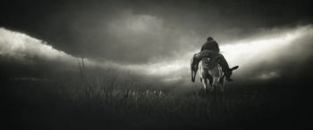 Red Dead Redemption 2, black and white Wallpaper 3440x1440