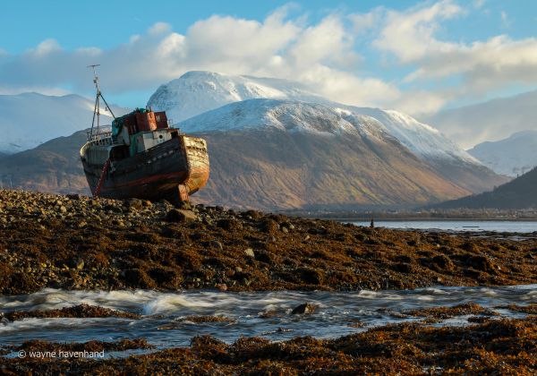 landscape, ship, mountain Wallpaper 5184x3633