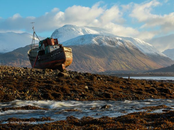 landscape, ship, mountain Wallpaper 1024x768