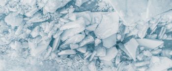 Обои 3440x1440 белоснежный лед, таяние льда