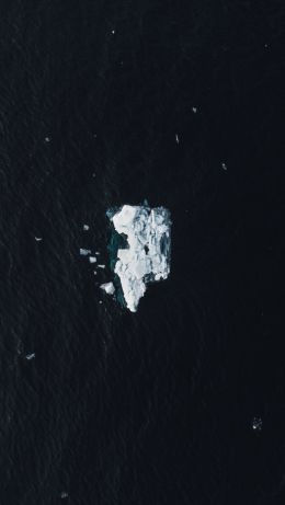 lone iceberg, ice Wallpaper 640x1136