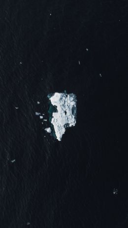 lone iceberg, ice Wallpaper 2160x3840