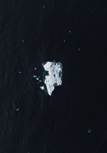 lone iceberg, ice Wallpaper 1640x2360