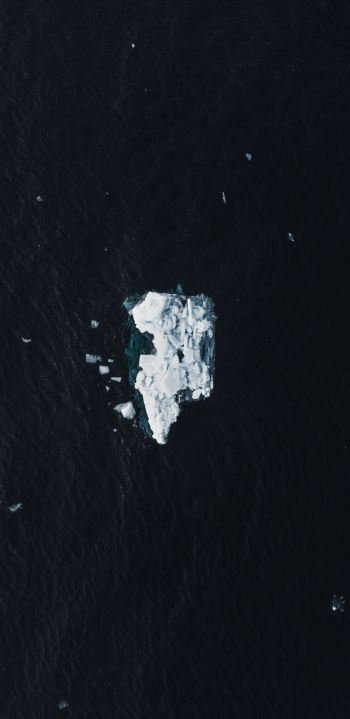 lone iceberg, ice Wallpaper 1440x2960