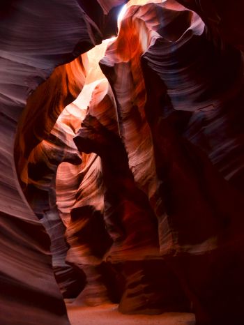 Antelope Canyon, Arizona, USA Wallpaper 1620x2160
