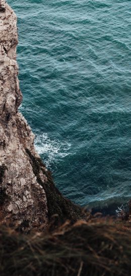 Etretat, France, cliff Wallpaper 1440x3040