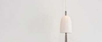 white interior, white lamp Wallpaper 2560x1080