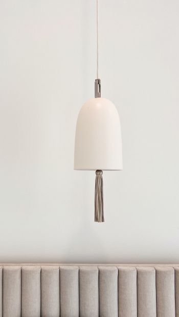 white interior, white lamp Wallpaper 640x1136