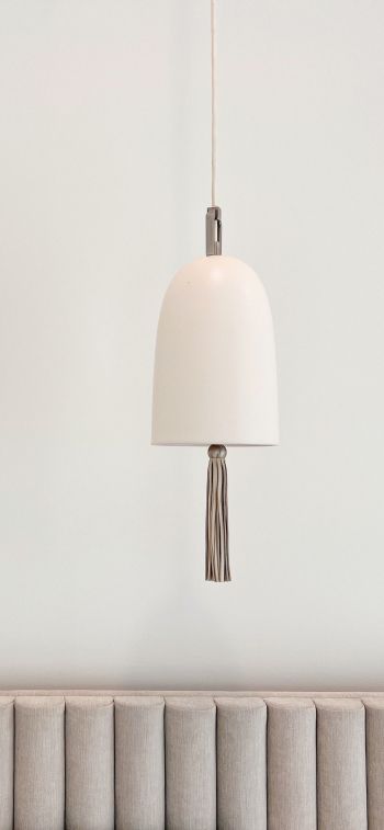 white interior, white lamp Wallpaper 828x1792