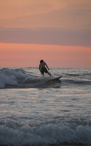 sea, surfer, rest Wallpaper 1752x2800