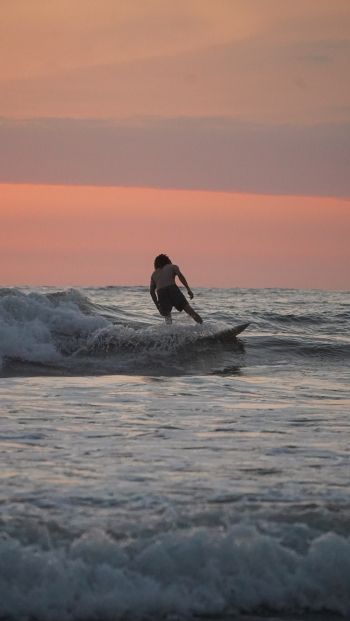 sea, surfer, rest Wallpaper 640x1136