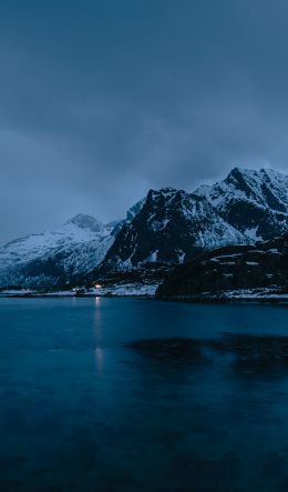 Lofoten Islands, Norway, mountains Wallpaper 600x1024