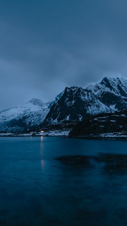 Lofoten Islands, Norway, mountains Wallpaper 2160x3840