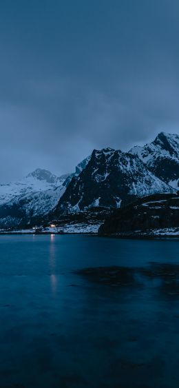 Lofoten Islands, Norway, mountains Wallpaper 1080x2340