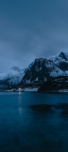 Lofoten Islands, Norway, mountains Wallpaper 720x1600