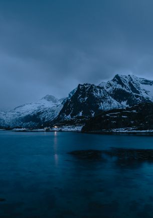 Lofoten Islands, Norway, mountains Wallpaper 1668x2388