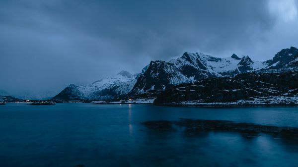 Lofoten Islands, Norway, mountains Wallpaper 1920x1080